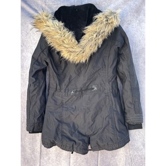 Snobbish‎ Women's Black Winter Coat Parka Fleece Warm Jacket Large *PICS GUC - Picture 4 of 14